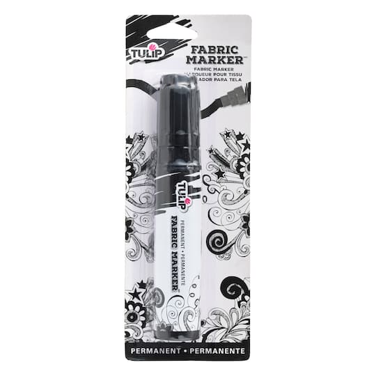 Tulip® Permanent Fabric Markers® Black Jumbo Chisel Tip